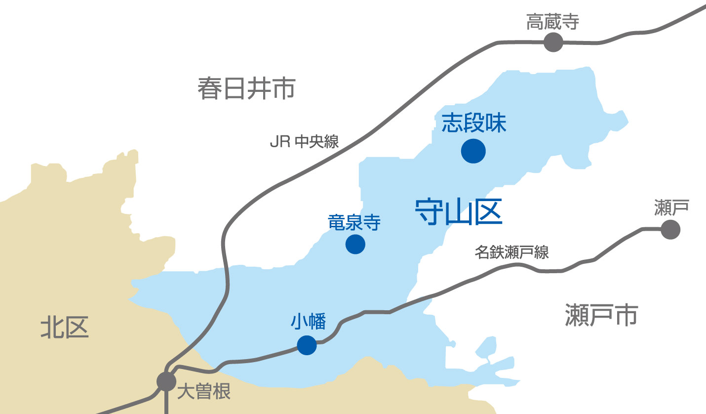 工事出張可能エリア 図